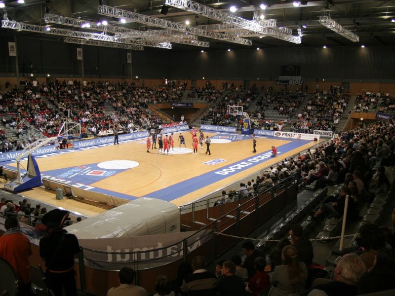 Photographie de la configuration basket des Docks Océane au Havre